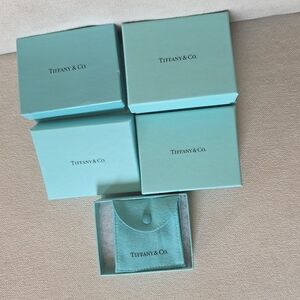Tiffany & Co. Empty Boxes & Pouches Lot of 6- Authentic Gift Packaging